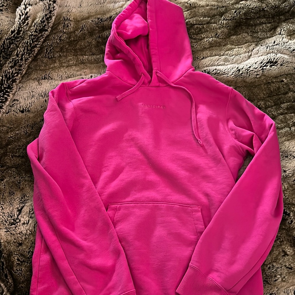 Municipal Hot Pink Hooded Sweatshirt